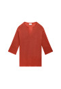 Loose linen V-neck tunic - Marielle
