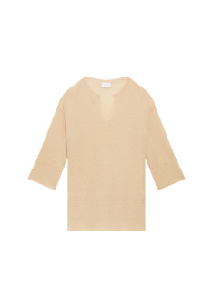 Tunique ample col V en lin - Marielle