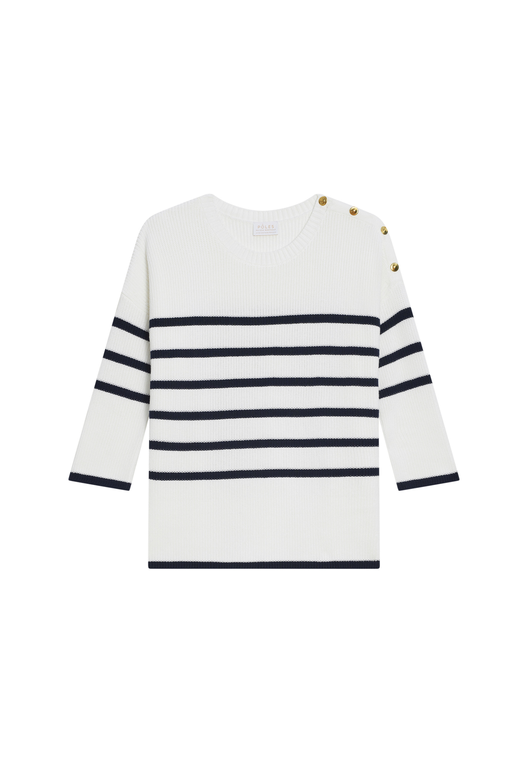 Pull ample rayé en coton bio - Mevo