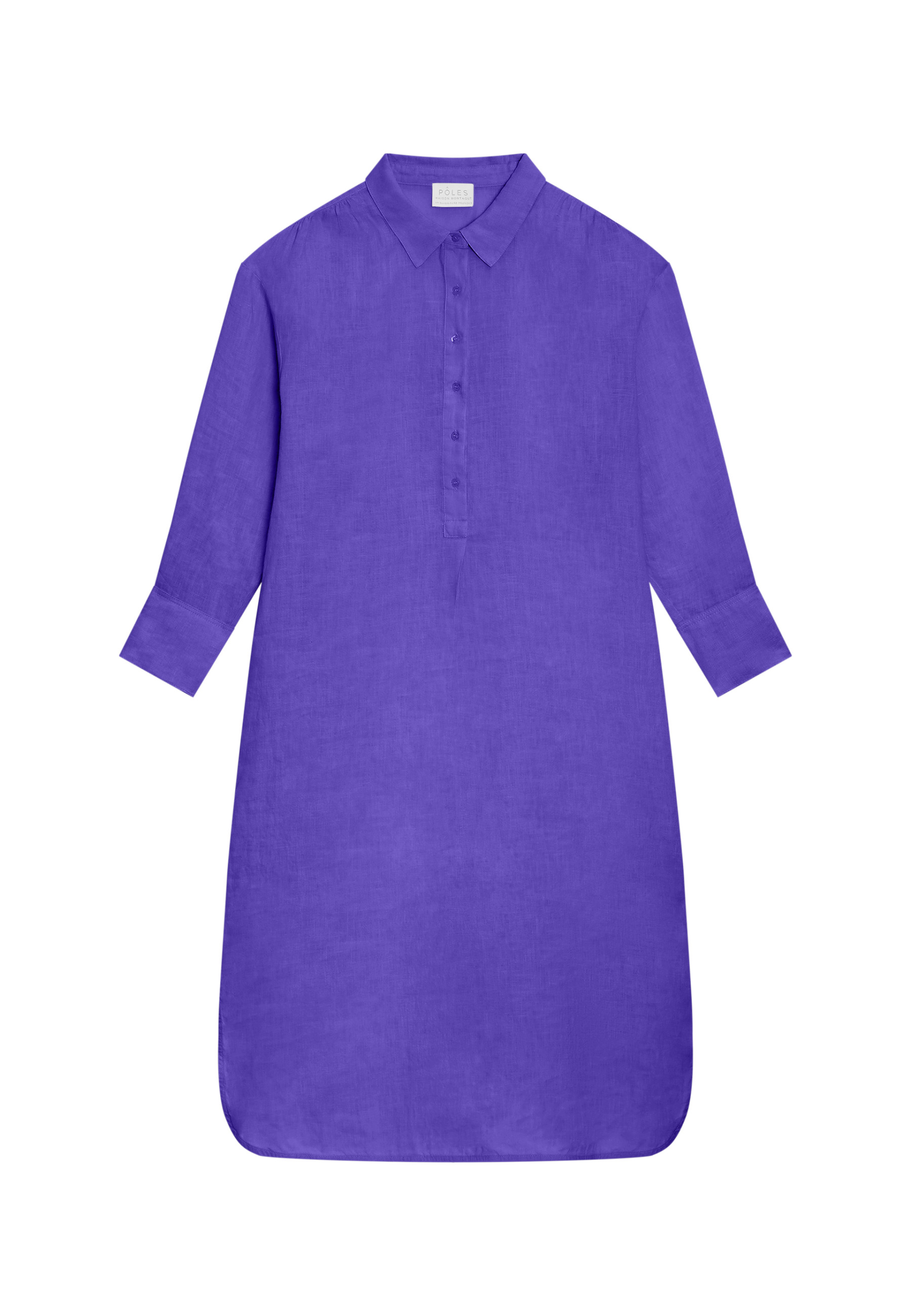Robe longue col polo en lin - Valerie