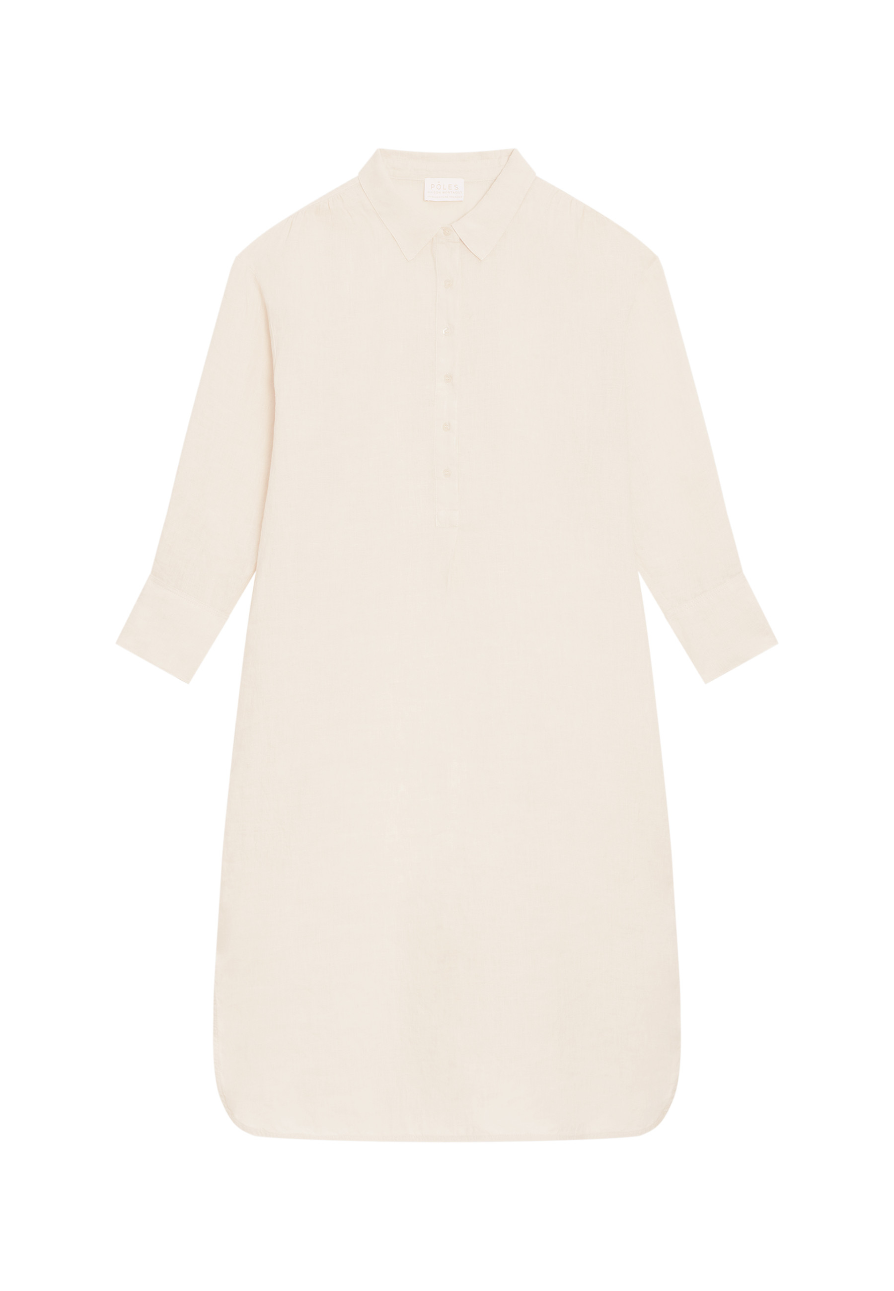 Robe longue col polo en lin - Valerie