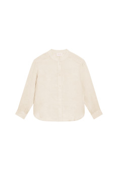 Linen blouse with tunisian collar - Vania