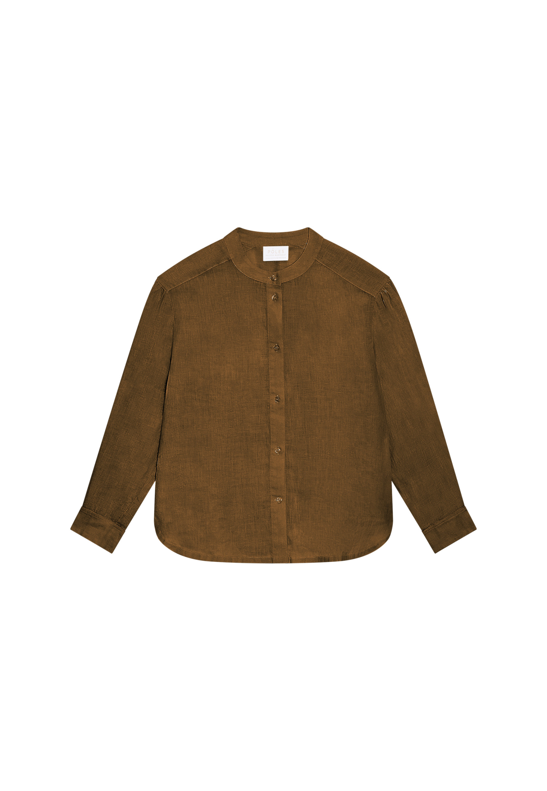 Linen blouse with tunisian collar - Vania