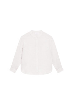 Linen blouse with tunisian collar - Vania