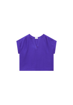 Blouse en lin manches courtes - Virginie