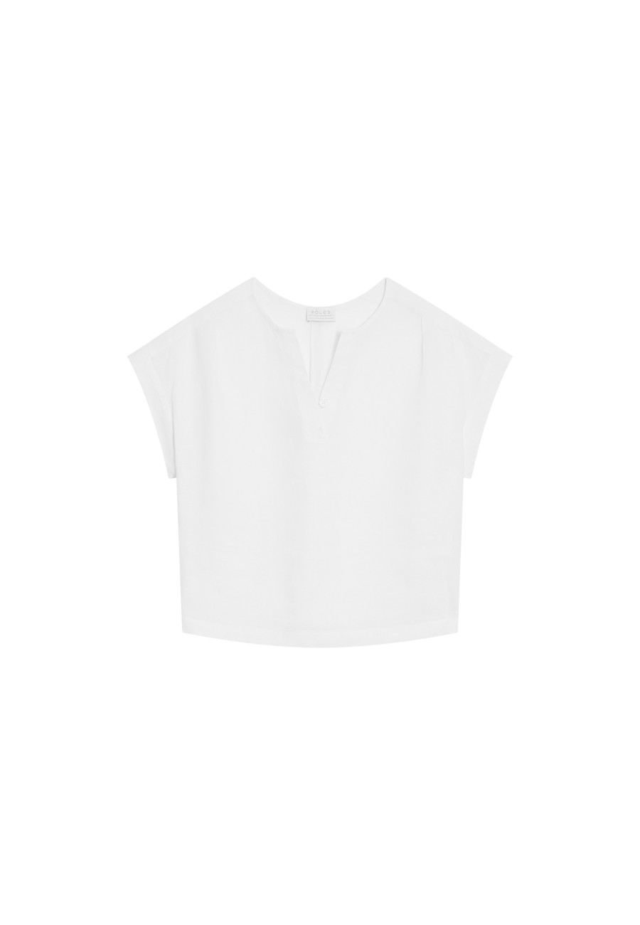 Short sleeve linen blouse - Virginie