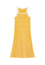 Robe plissée en coton bio - Melodie 8126 ecru-ambre - 89 Moutarde