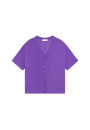 T-shirt boutonné en lin flammé - Maddie