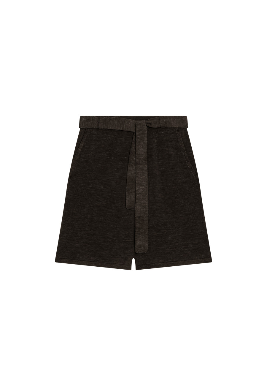 Fluid shorts in flamed linen - Maceo