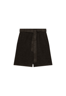 Fluid shorts in flamed linen - Maceo