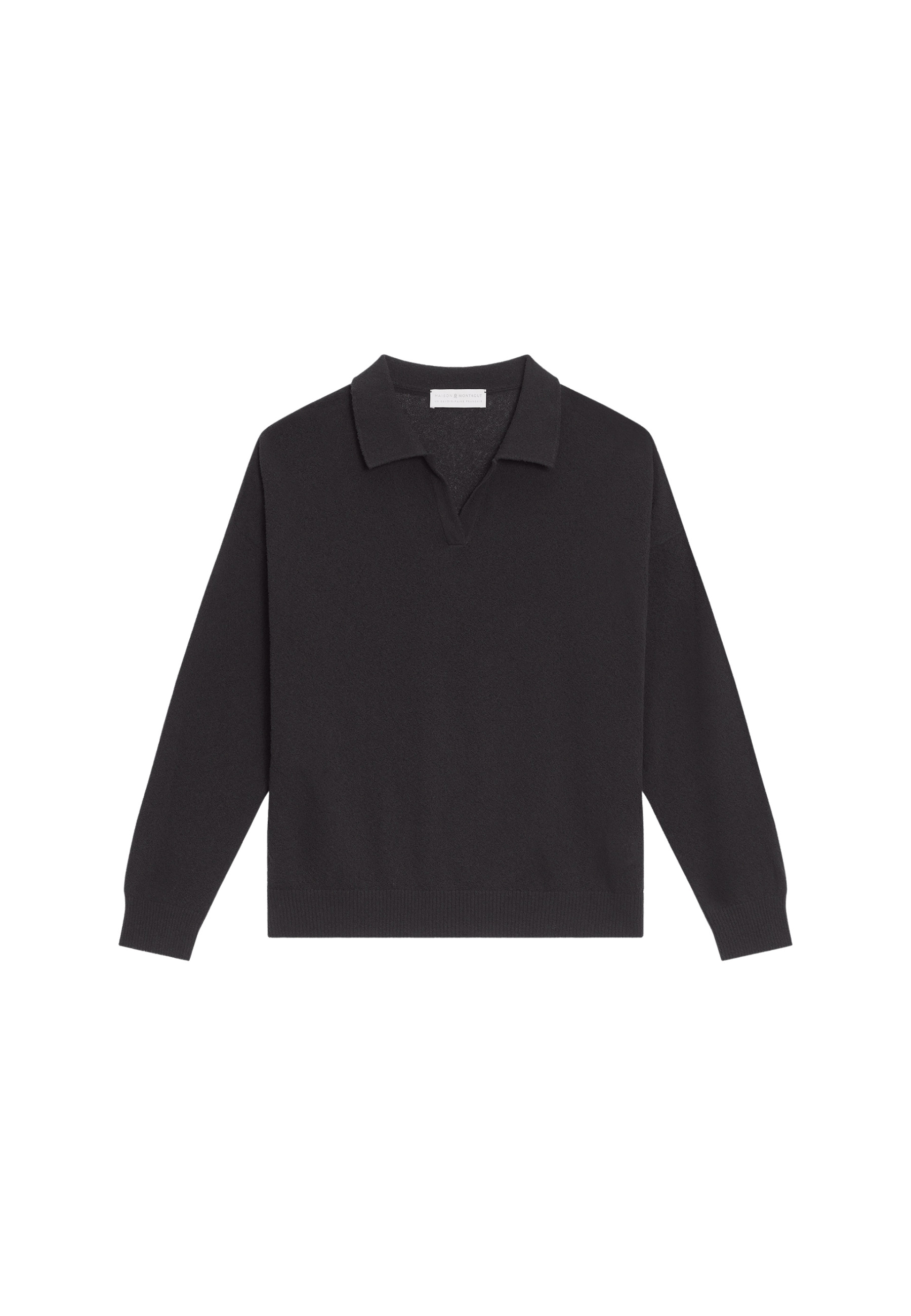 Long sleeve polo shirt in brushed cotton - Melvina
