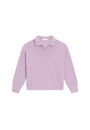 Polo manches longues en coton  brossé - Melvina