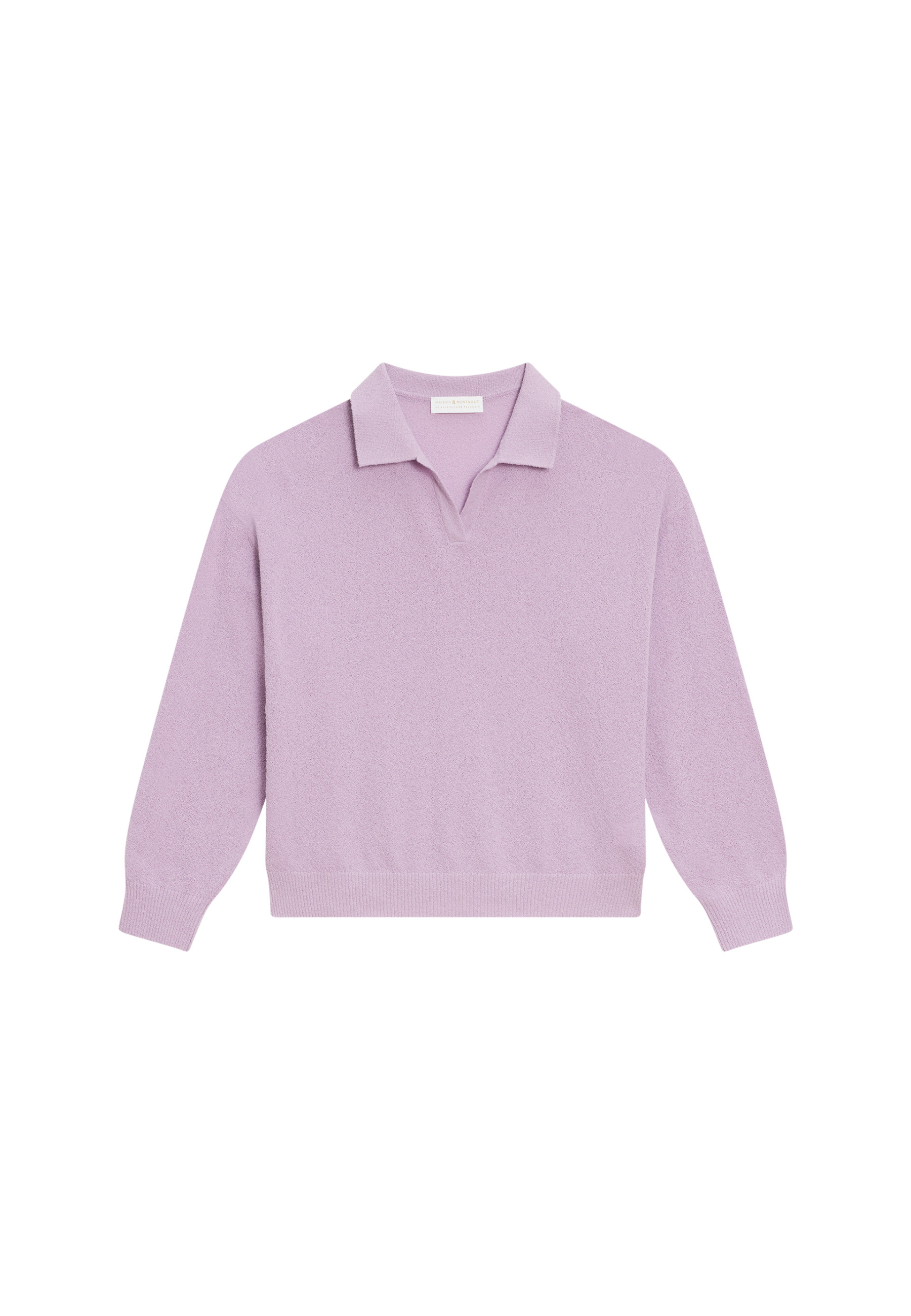 Polo manches longues en coton  brossé - Melvina