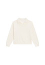 Long sleeve polo shirt in brushed cotton - Melvina