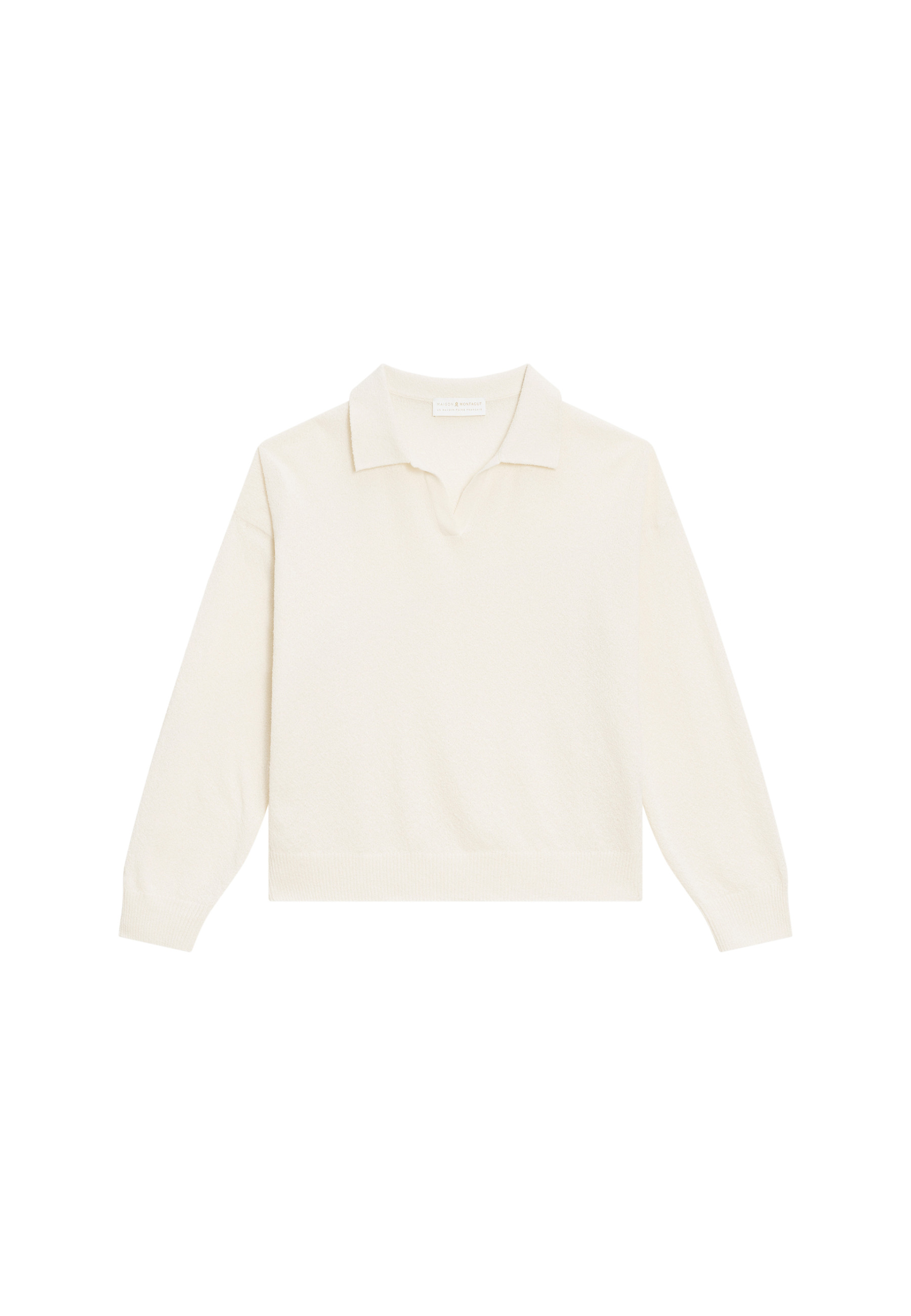 Polo manches longues en coton  brossé - Melvina