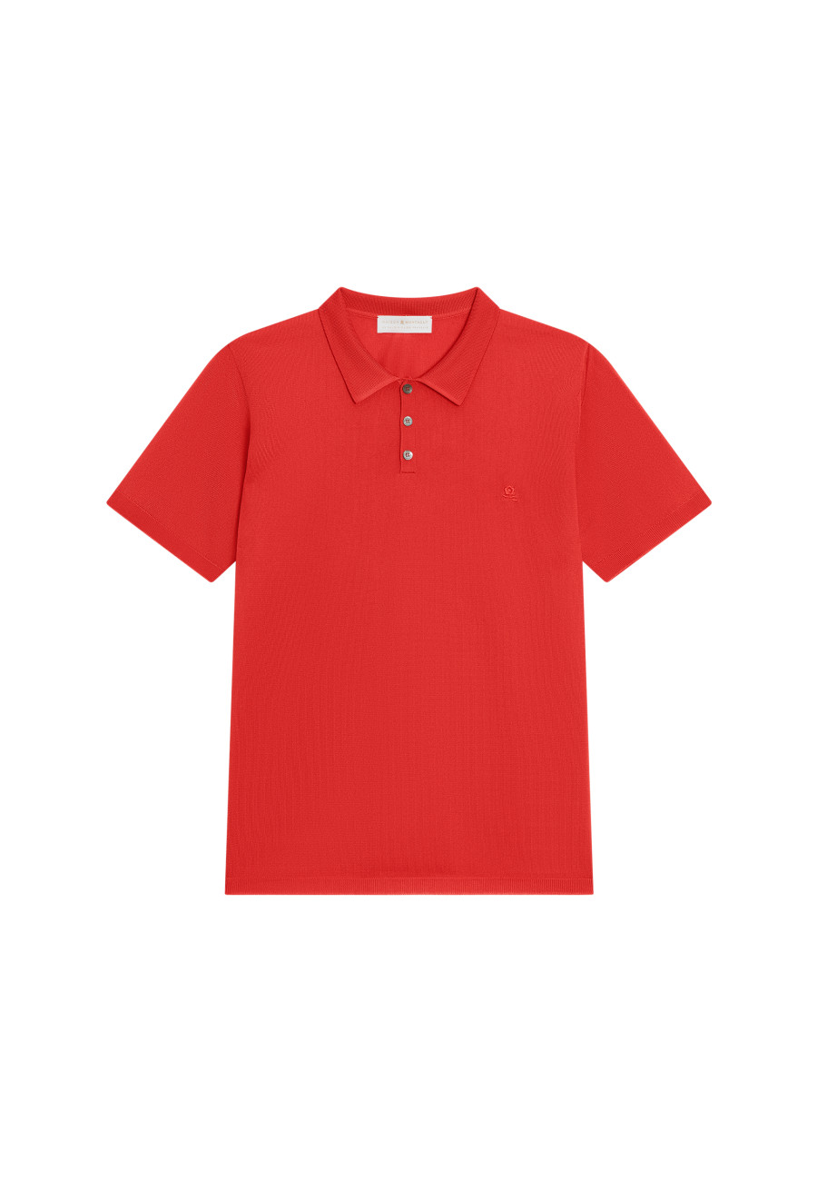 Short-sleeved polo shirt in Fil lumiere - Babar
