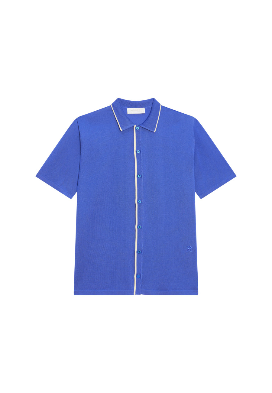 Short-sleeved shirt in Fil Lumière - Roman