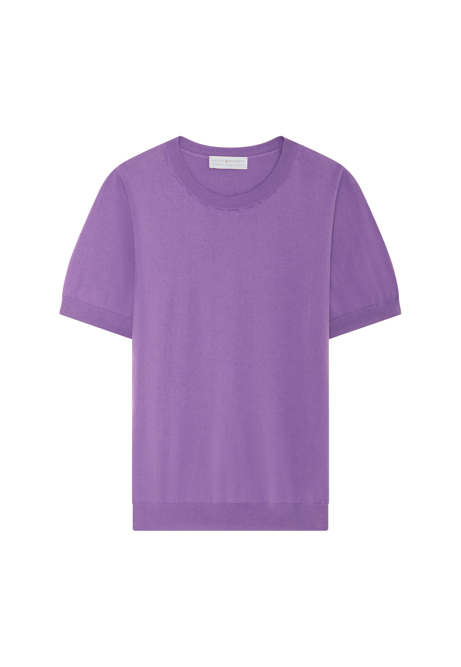 T-shirt col rond en coton bio - Moon 8090 iris - 17 Violet