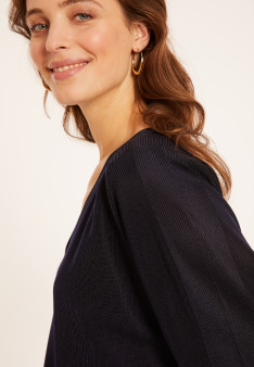 Pull col V en fil lumière - Maja