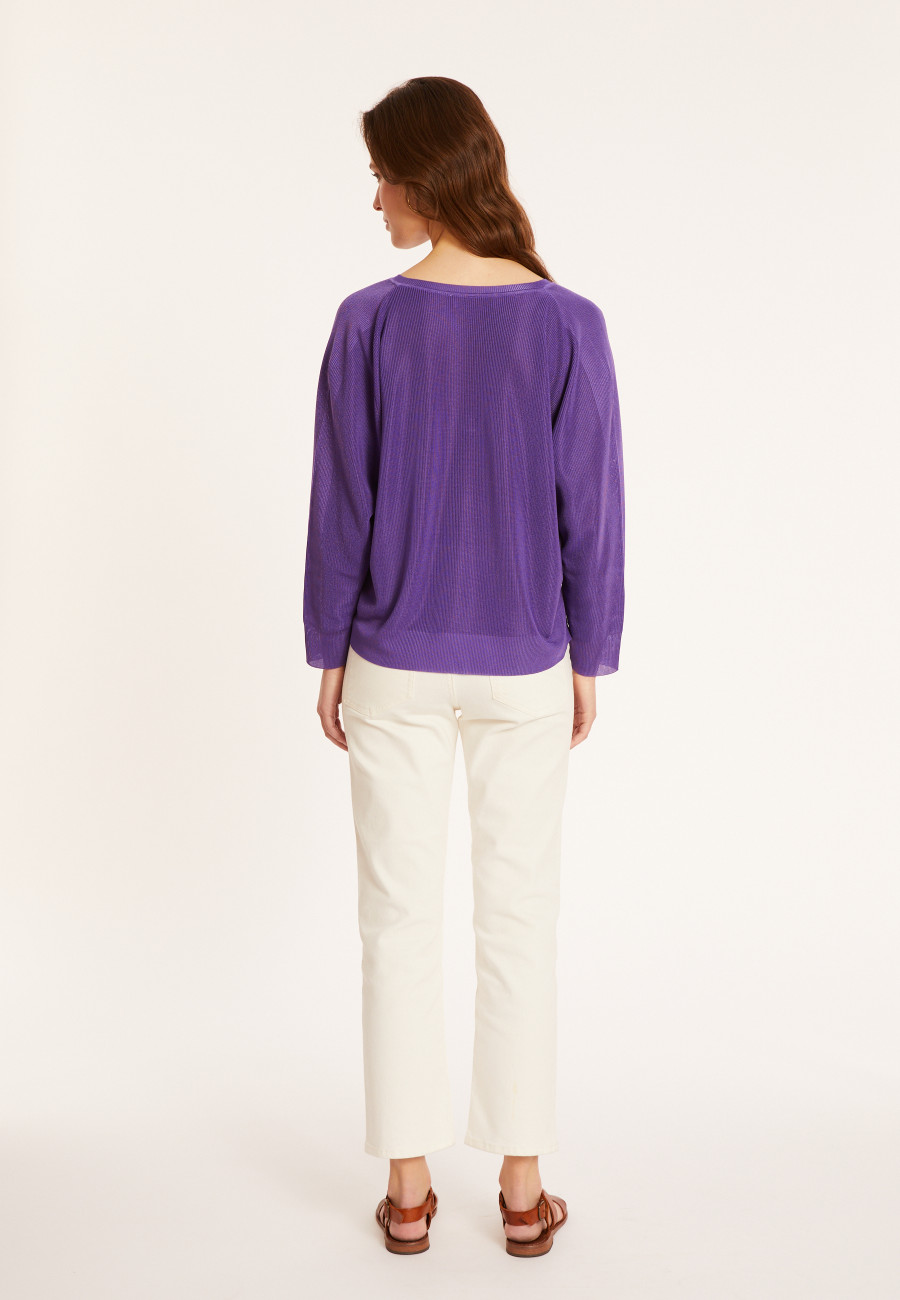 Pull col V en fil lumière - Maja