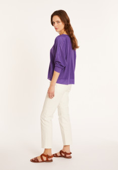 V-neck sweater in fil lumiere - Maja