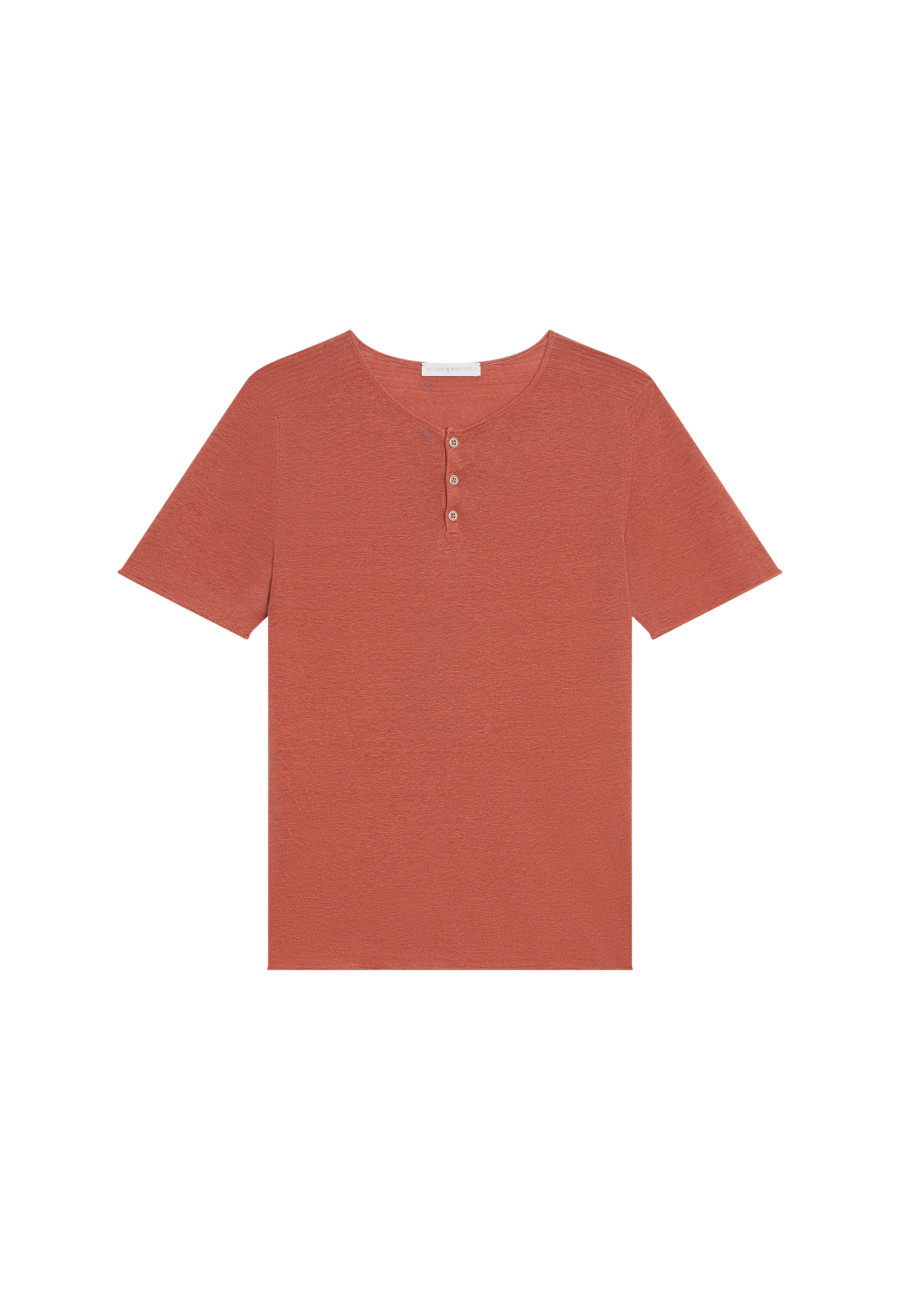 Button-neck T-shirt - LEONCE