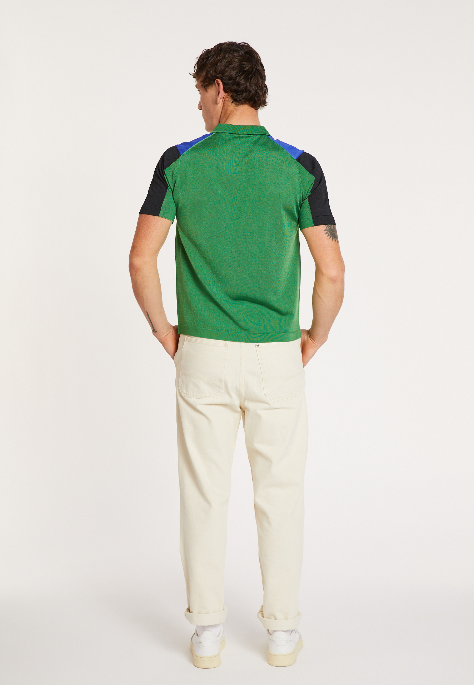 Polo Fil Lumière tricolore - Fadel 0699 - 22 Vert moyen