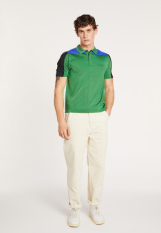 Polo Fil Lumière tricolore - Fadel 0699 - 22 Vert moyen