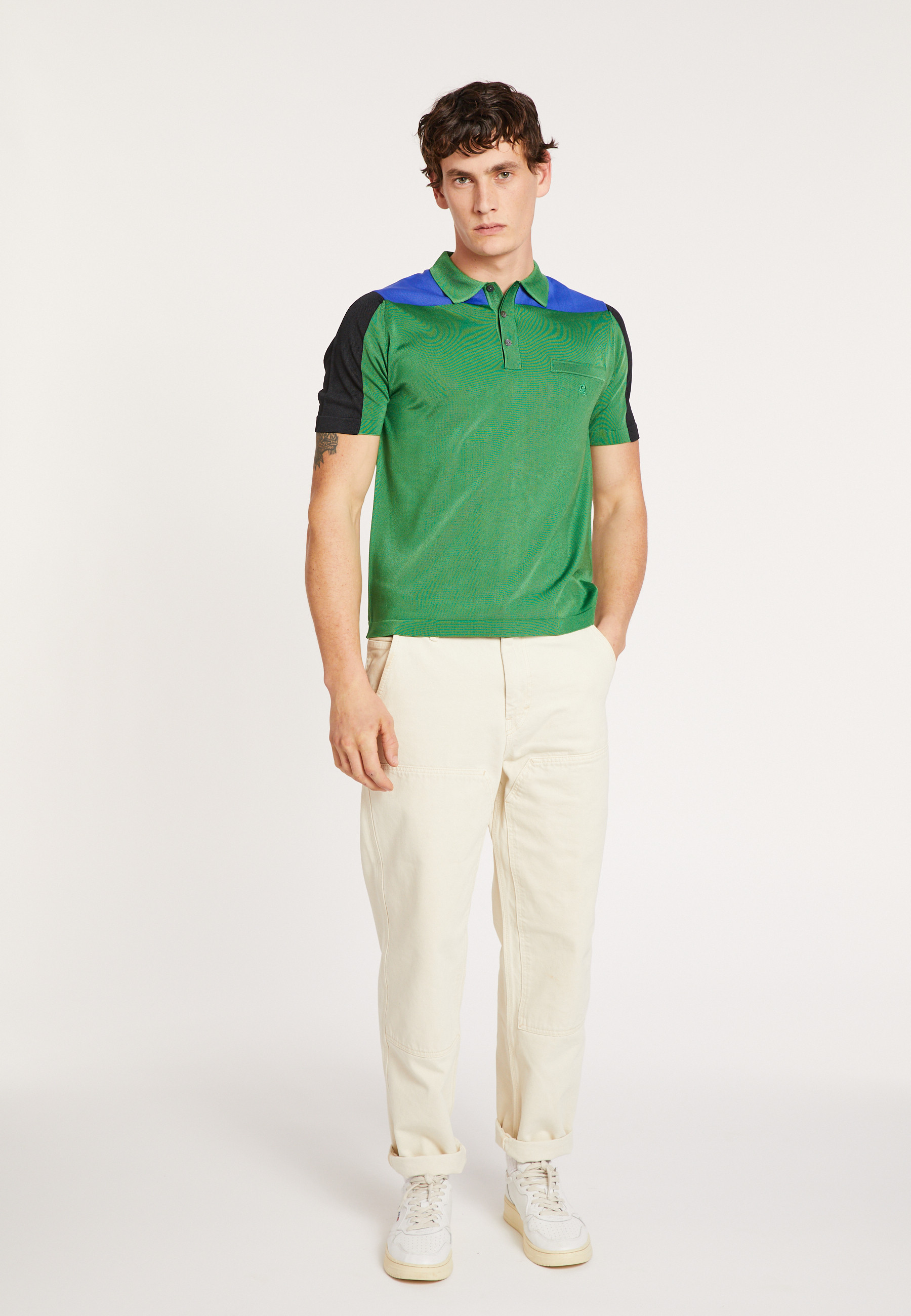 Polo shirt Fil Lumiere tricolore - Fadel