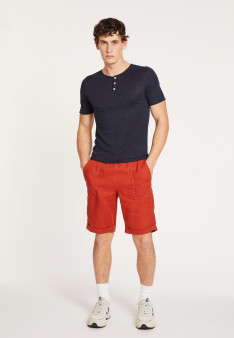 T-shirt col boutonné en lin - Leonce