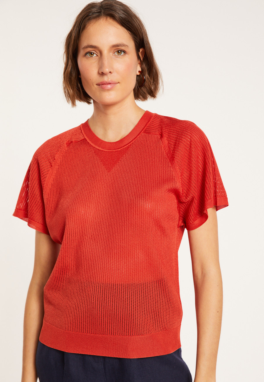 Ribbed Fil Lumiere T-shirt - Malory