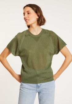 Ribbed Fil Lumiere T-shirt - Malory