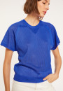 T-shirt à côtes en Fil Lumière - Malory 8041 - 03 Bleu foncé