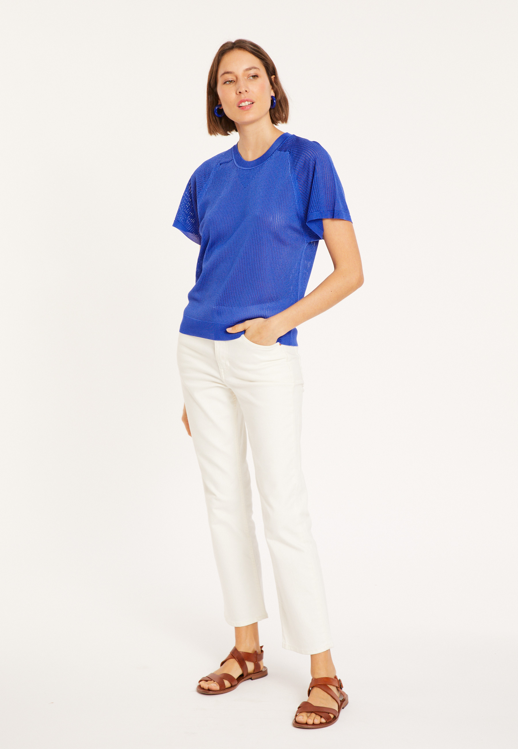 Ribbed Fil Lumiere T-shirt - Malory
