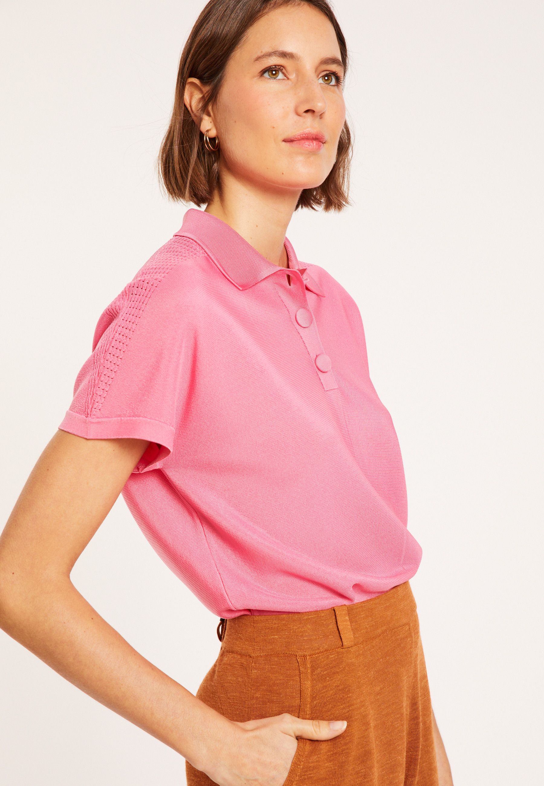 Polo en fil lumière - Melisse 8082 - 24 Rose clair