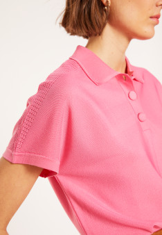 Polo en fil lumière - Melisse 8082 - 24 Rose clair