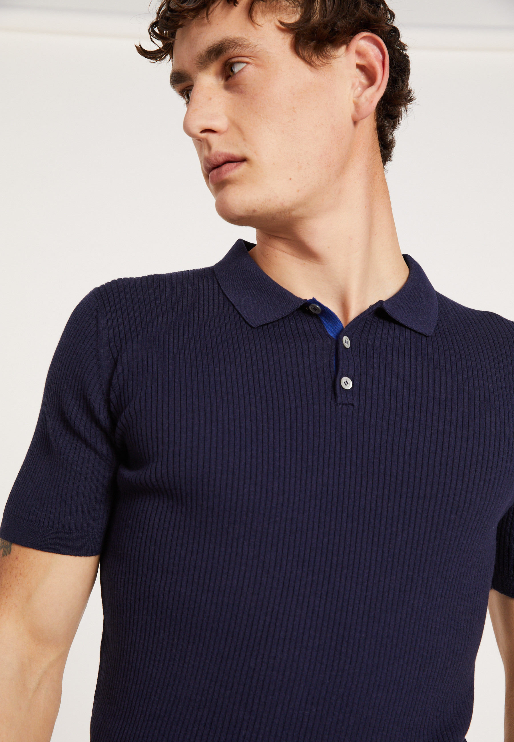 Cotton and wool polo shirt - LOU