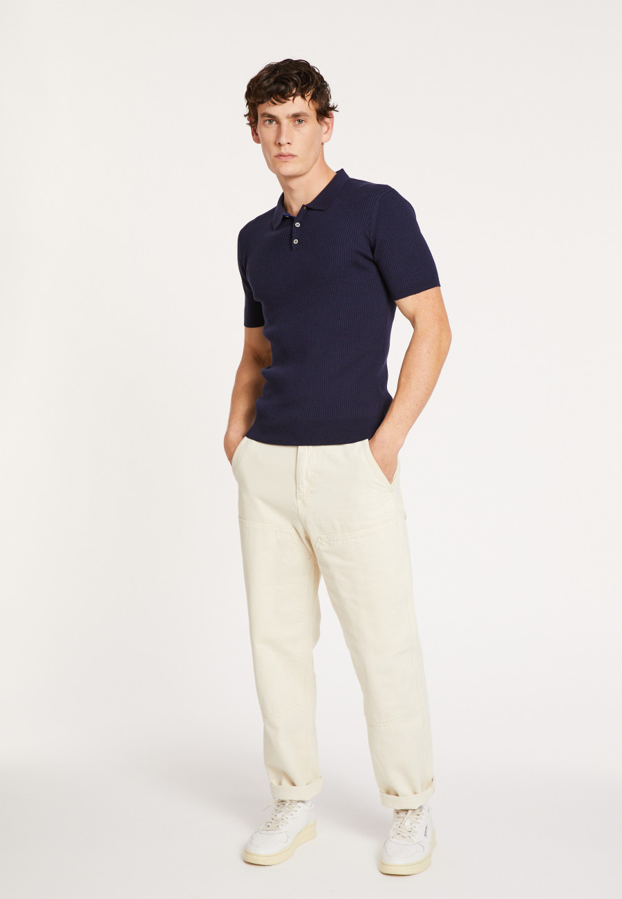 Poloshirt aus Baumwolle und Merinowolle – Loup