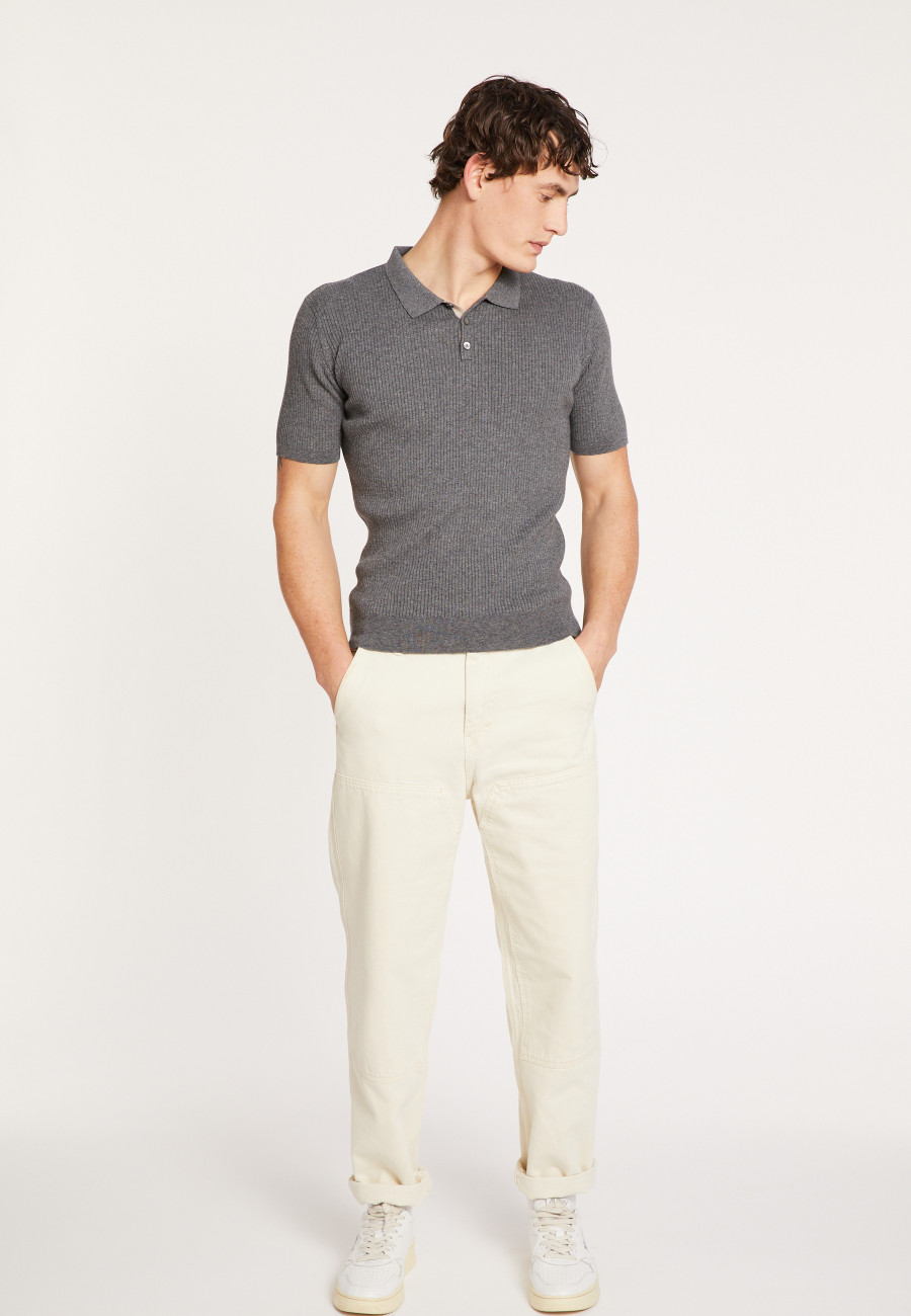 Poloshirt aus Baumwolle und Merinowolle – Loup