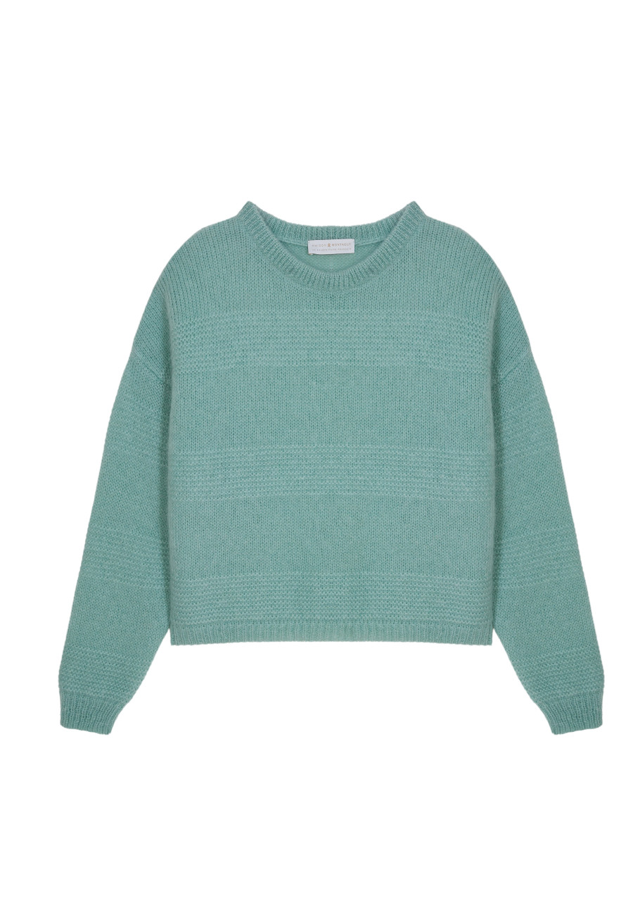 Loose two-tone mohair sweater - Gaby