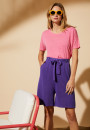 Fluid shorts in flamed linen - Maceo