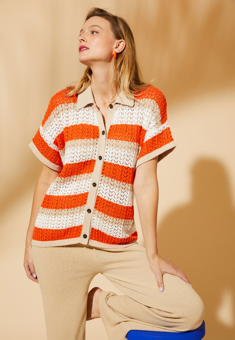 Cotton openwork blouse - Merlin