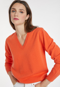 Pull col V en cachemire - Abel 8270