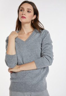 Pull col V en cachemire - Abel 8211