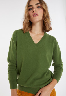 Pull col V en cachemire - Abel 8252