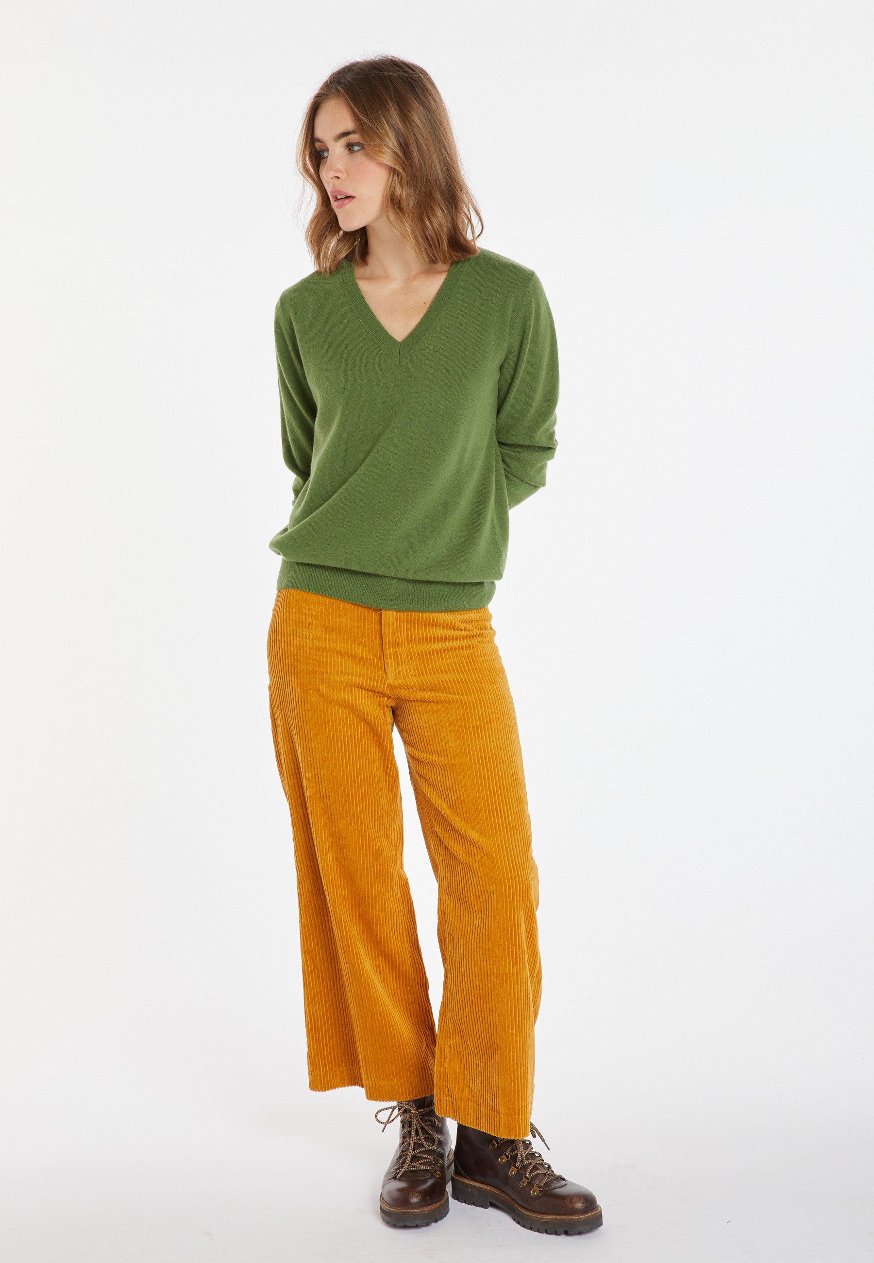 Pull col V en cachemire - Abel 8252
