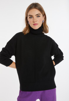 Turtleneck sweater with cashmere slits - Adena