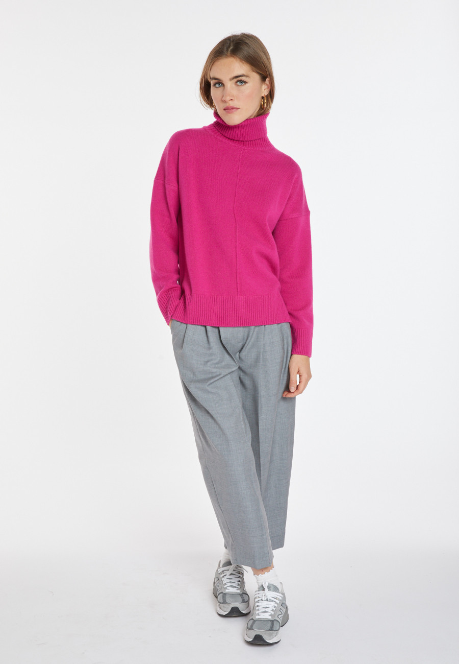 Turtleneck sweater with cashmere slits - Adena