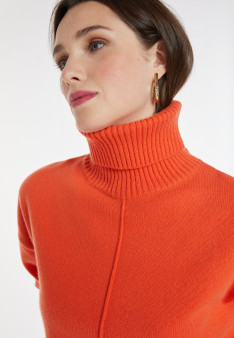 Turtleneck sweater with cashmere slits - Adena