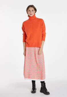 Turtleneck sweater with cashmere slits - Adena